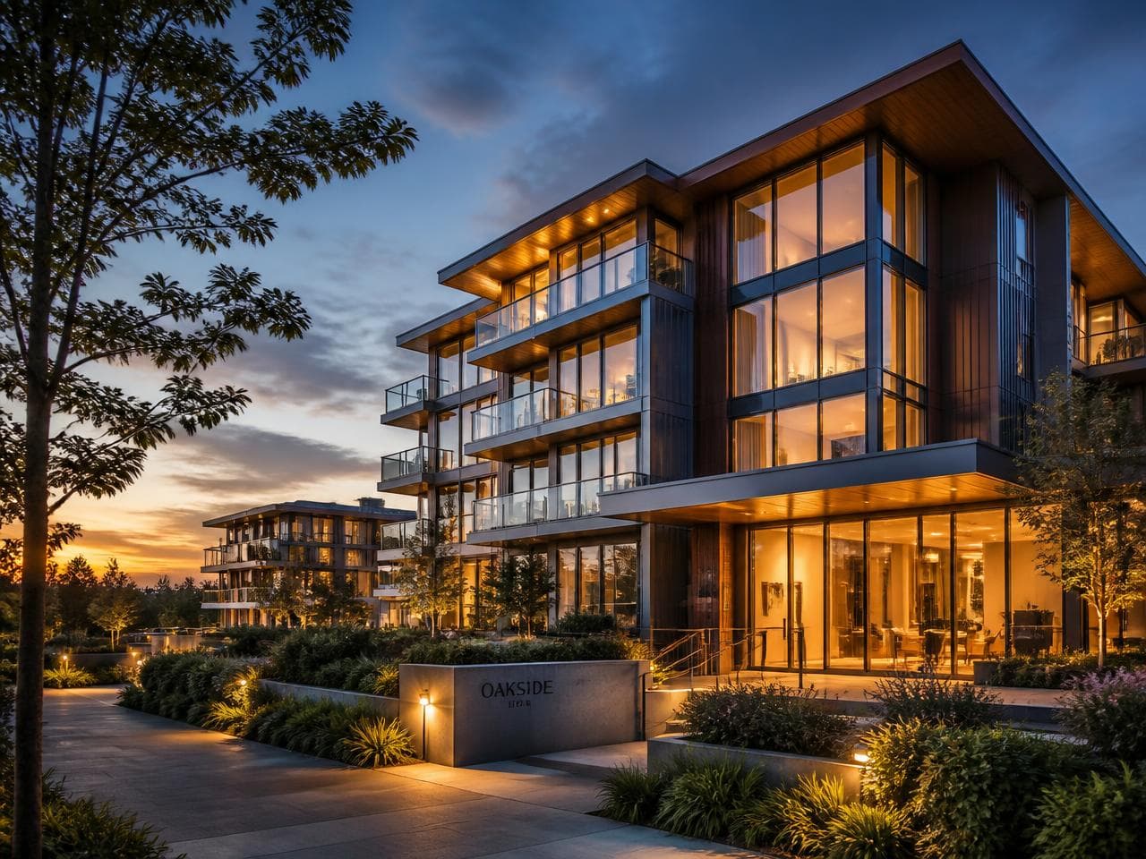 Illuminated residential community managed by AAVASCARE